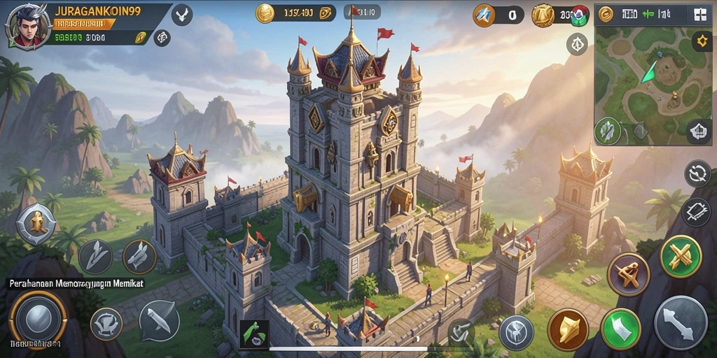 Tampilan menarik dari gameplay JURAGANKOIN99 dalam Tower Defense.