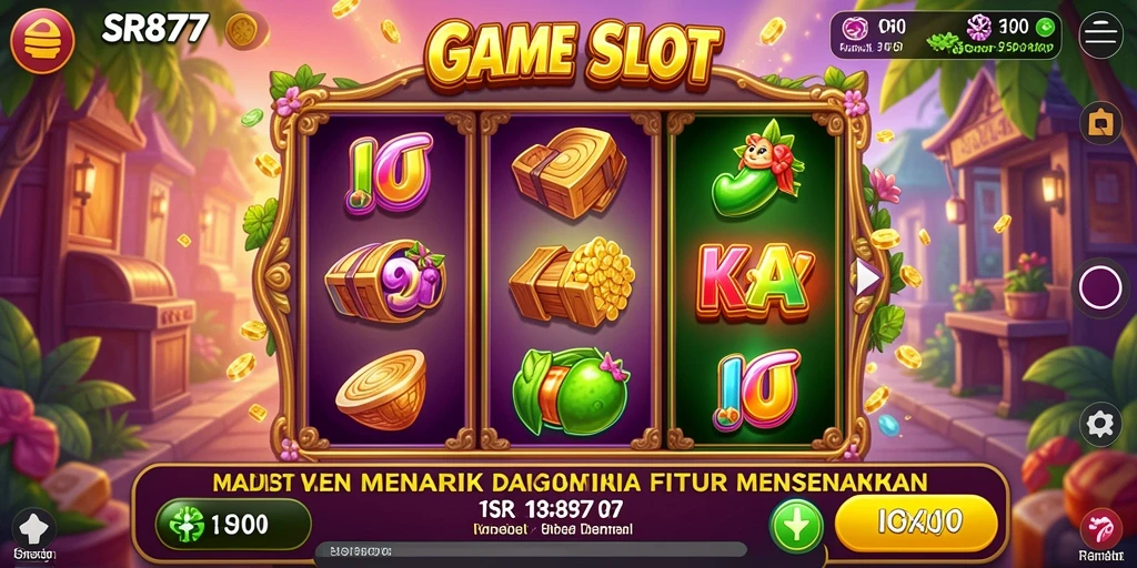 Tangkapan layar gameplay SR877 yang menunjukkan keseruan bermain slot.